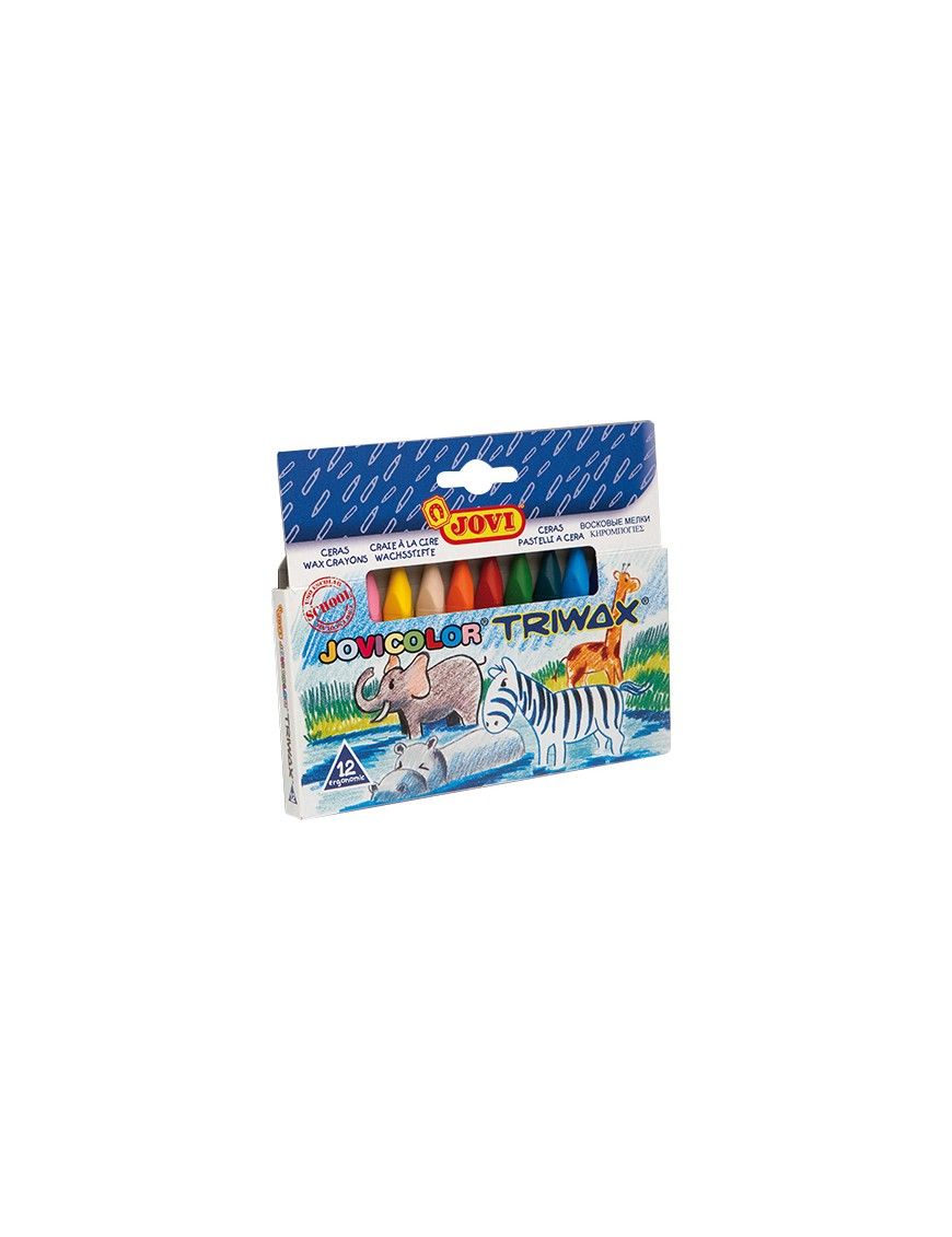 CAJA DE 12 CERAS SURTIDAS TRIWAX JOVI.