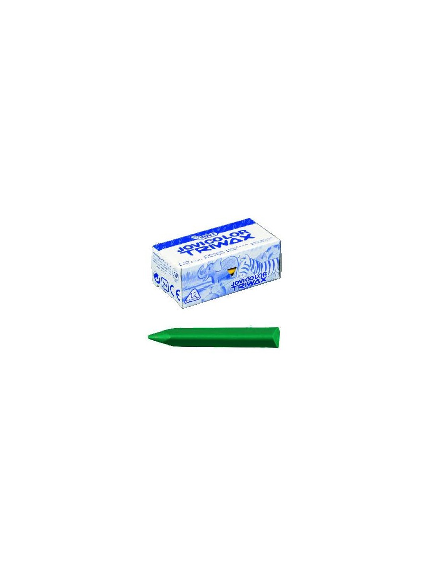 CAJA DE 12 CERAS TRIWAX JOVI VERDE CLARO