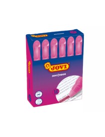 CAJA 12 ROTULADORES JOVI NEON GEL ROSA.