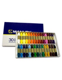 MANLEY CAJA 30 CERAS SURTIDO ESCOLAR.