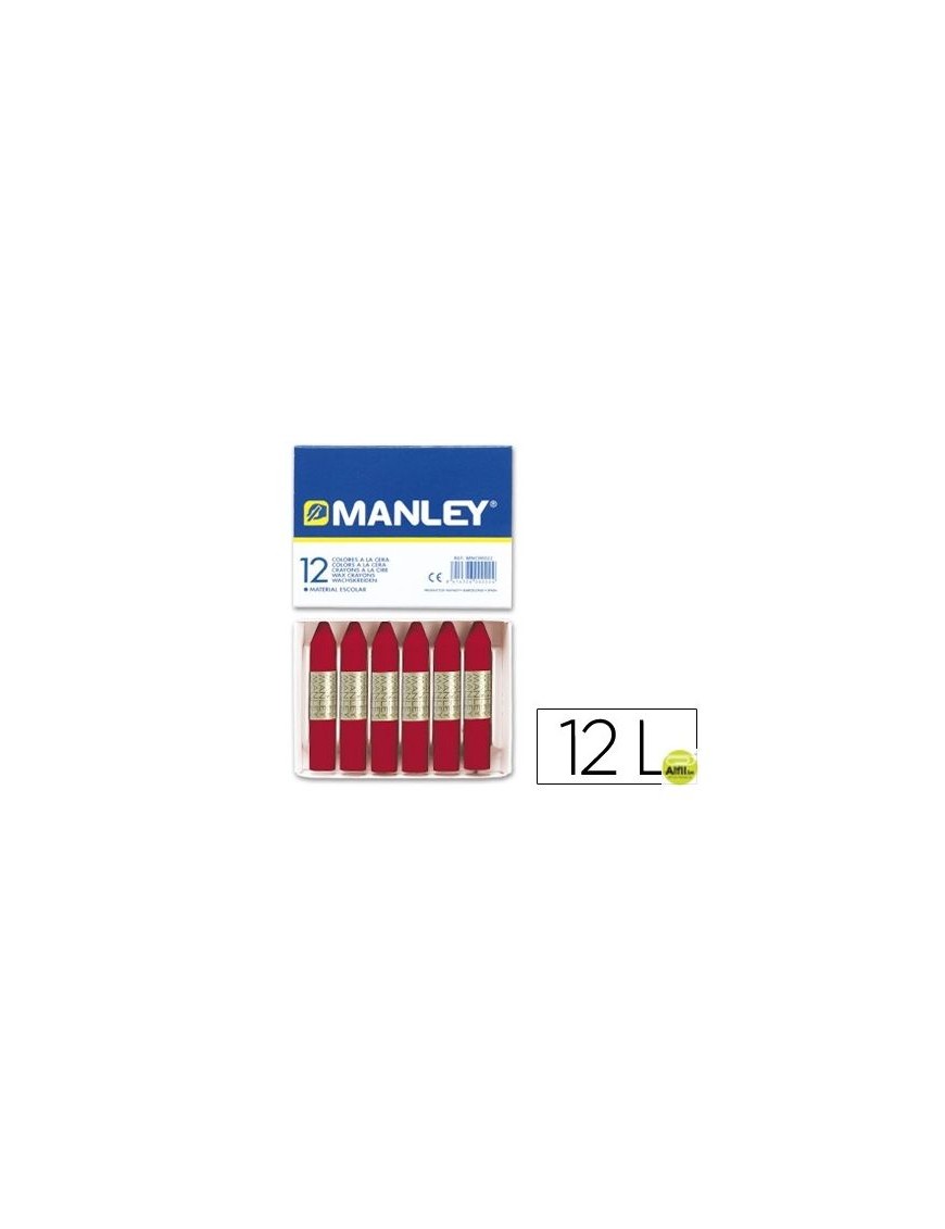 MANLEY CERAS Nº 10 CARMIN (12 U.)