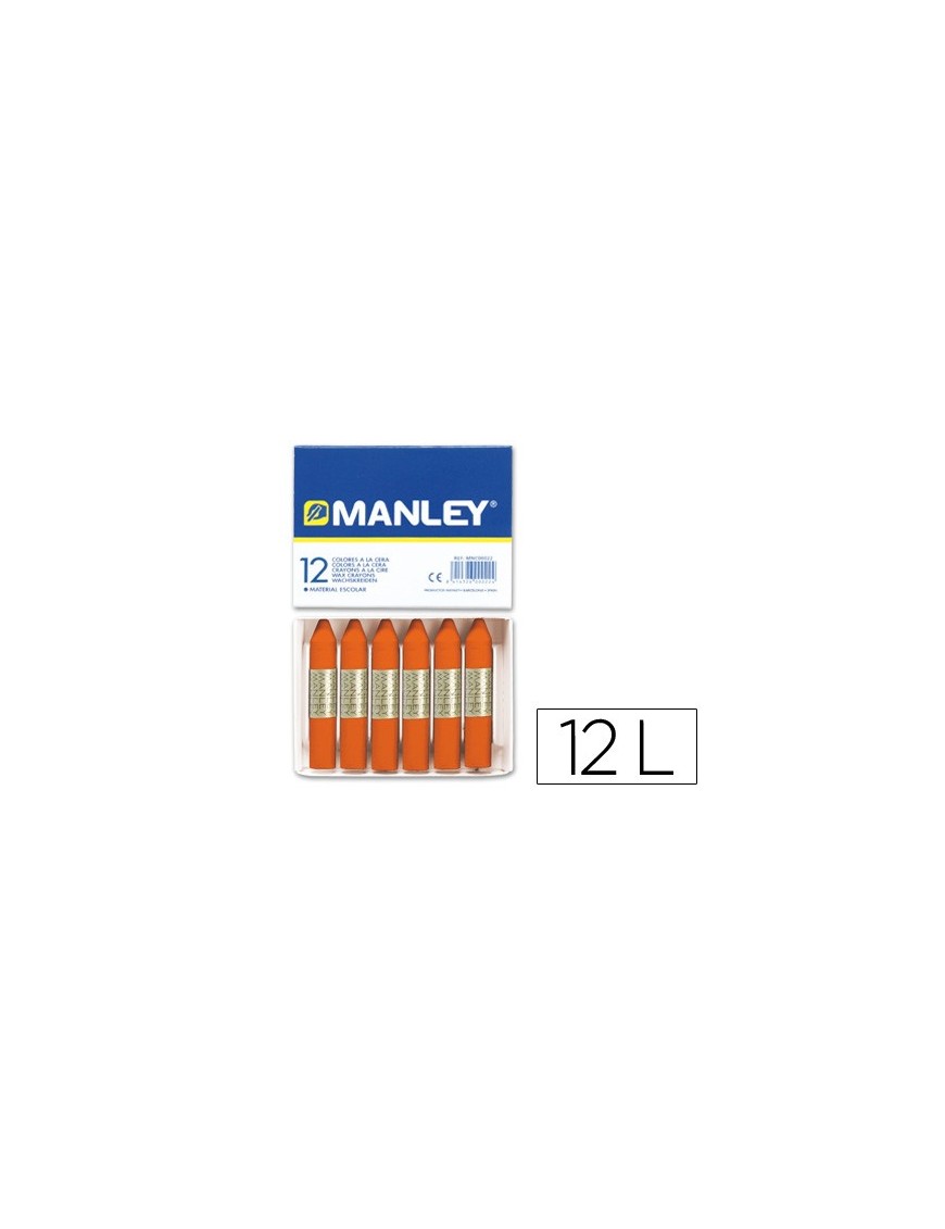 MANLEY CERAS Nº 6 NARANJA (12 U.)
