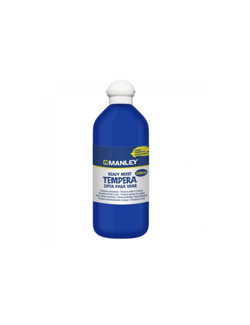 TEMPERA MANLEY AZUL OSCURO 500 ML.