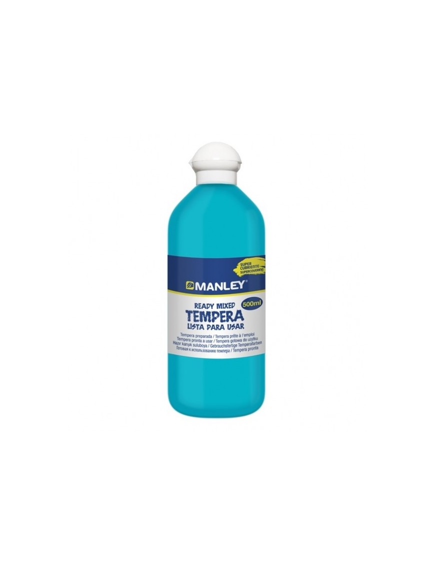 TEMPERA MANLEY AZUL 500 ML.
