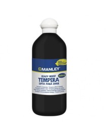 TEMPERA MANLEY NEGRA 500 ML.