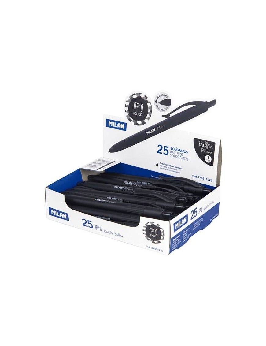 BOLIGRAFO MILAN P1 P-TOUCH 25 U. NEGRO.