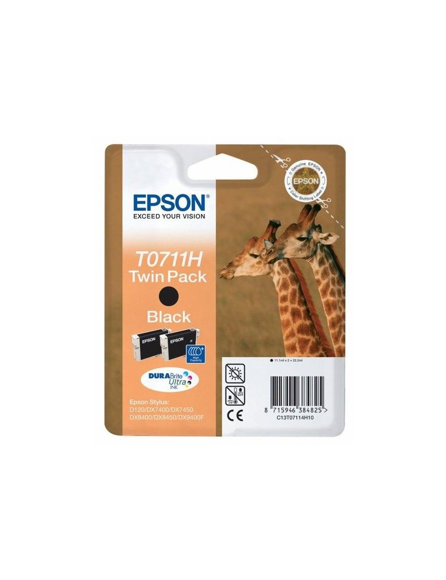 PACK 2 CARTUCHOS EPSON T07114H10 NEGRO. 323769