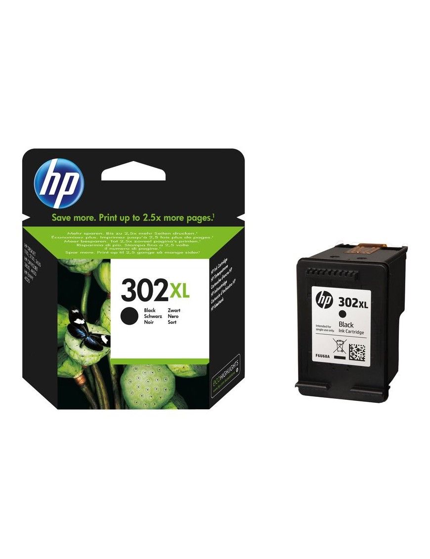 CARTUCHO HP 302XL NEGRO F6U68AE.