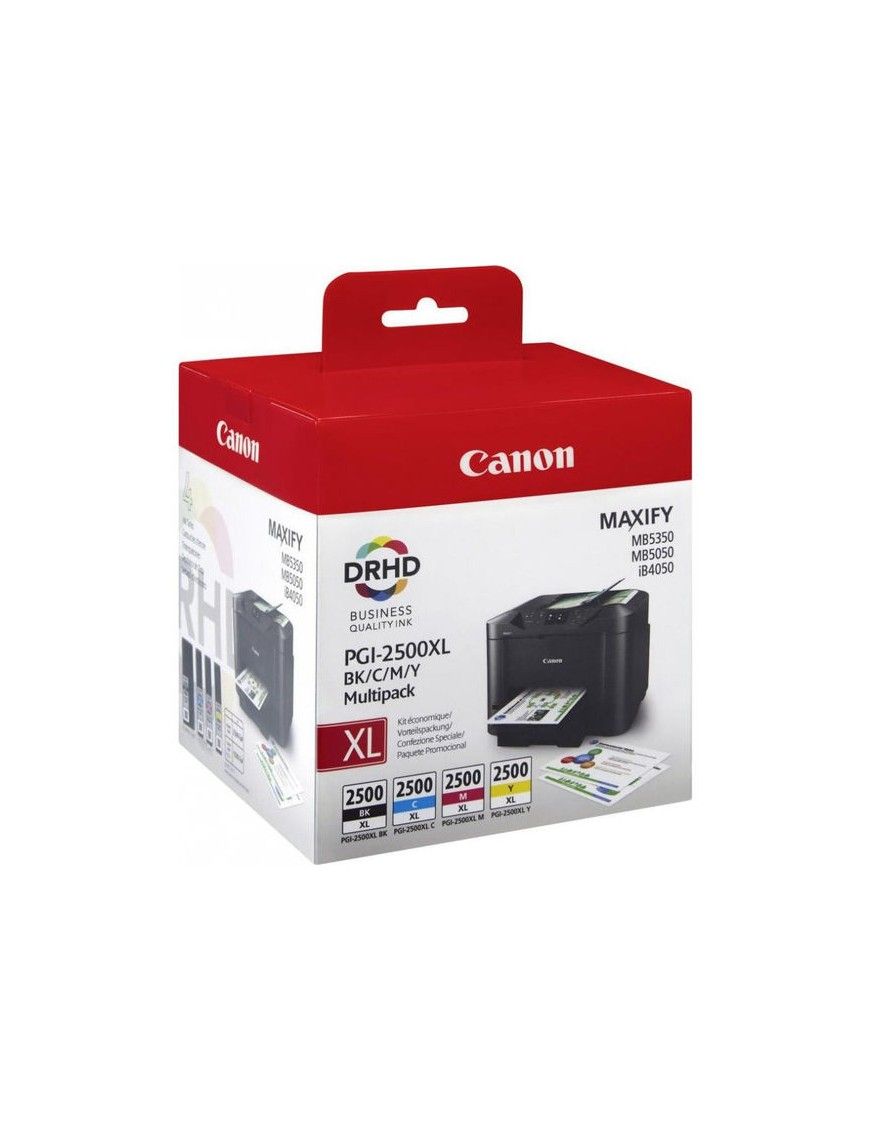 PACK 4 CARTUCHOS CANON PGI-2500XL COLORES. 9254B01