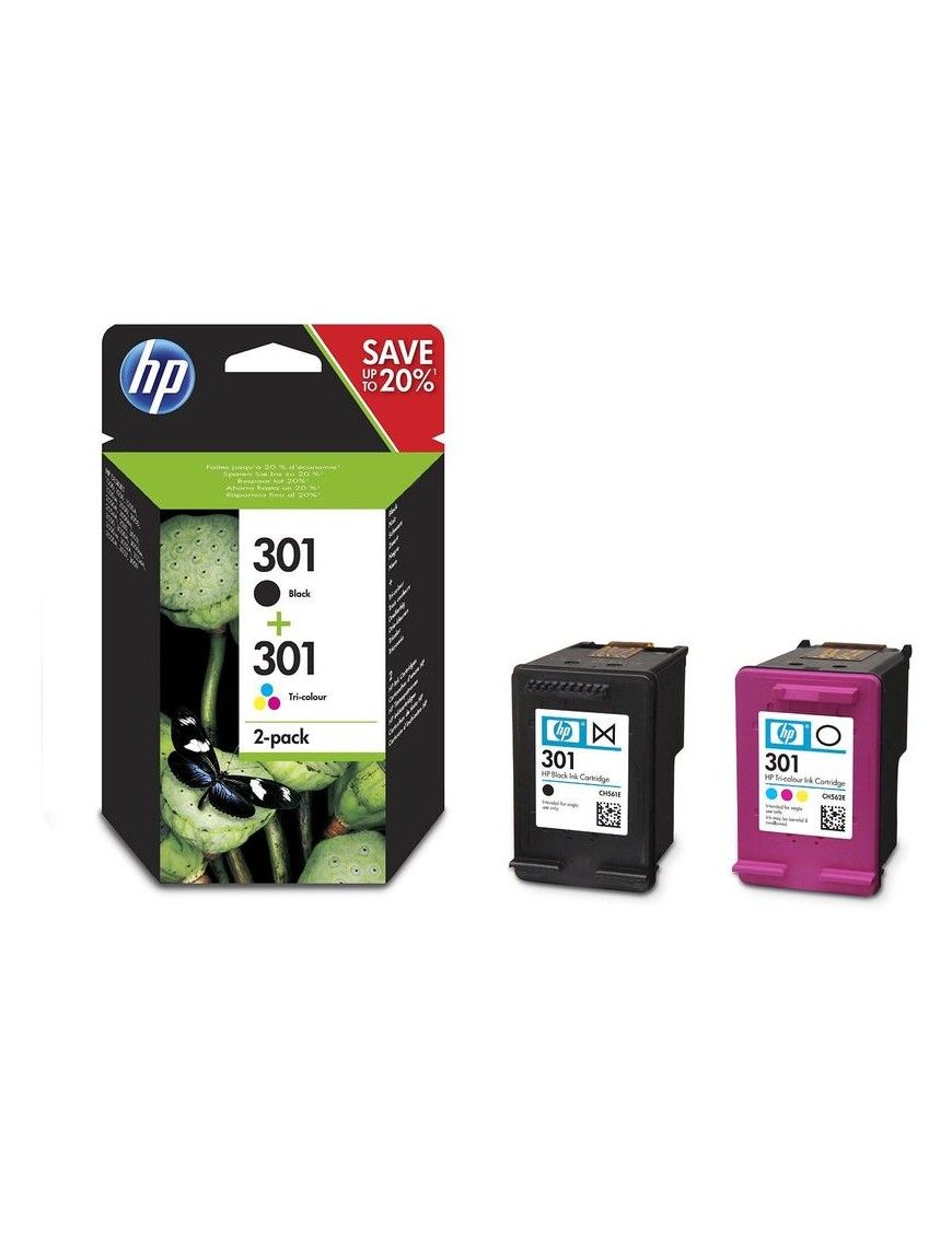 PACK 2 HP 301 NG+COLOR N9J72AE.