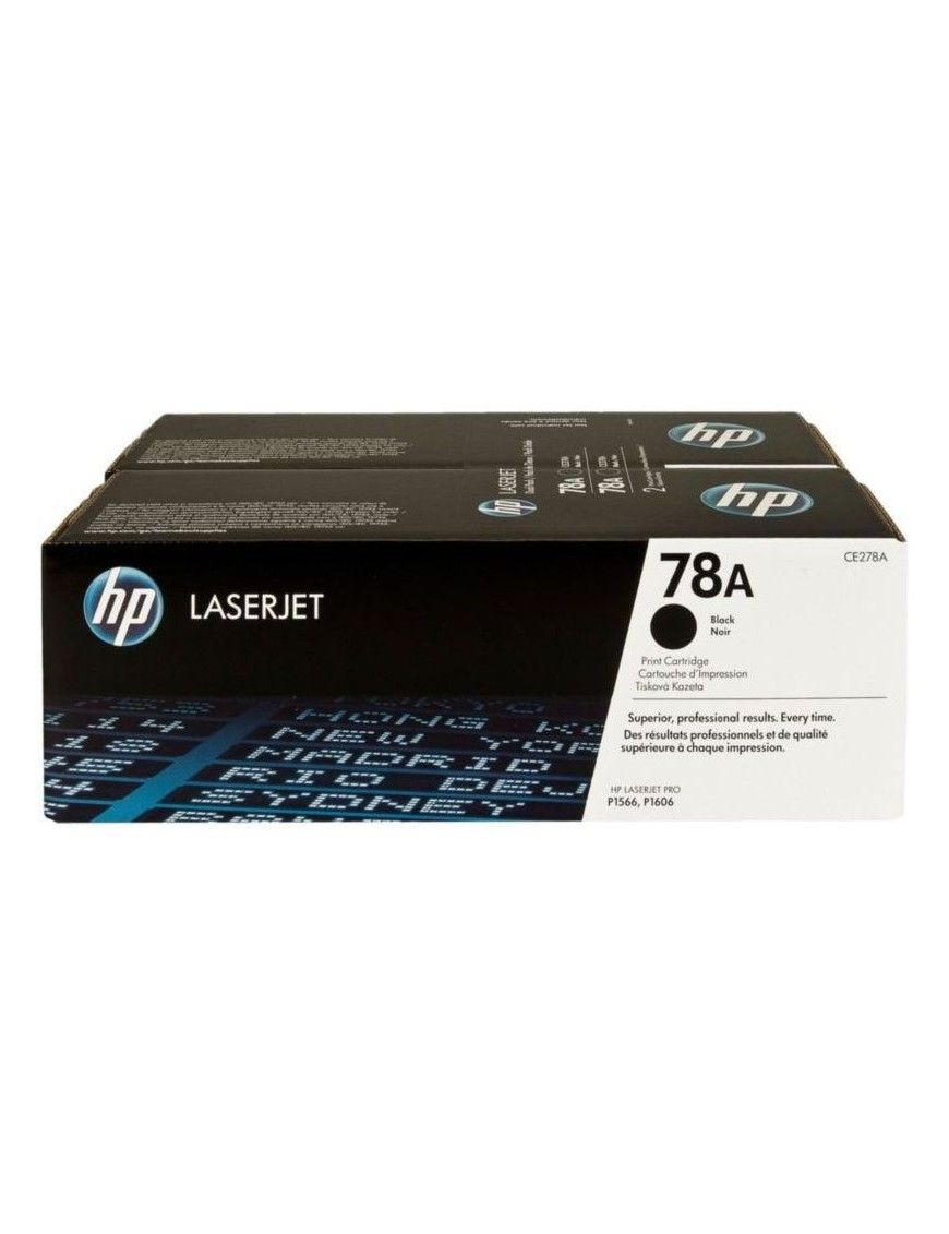 PACK 2 TONER LASER HP 78A NEGRO CE278AD.