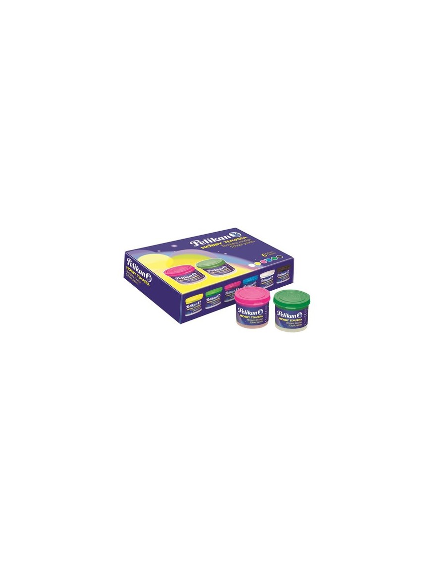 CAJA DE 6 TEMPERAS SURTIDAS 40 ML. PELIKAN 742