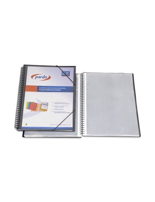 CARPETA ESPIRAL 40 FUNDAS PERS. GOMAS PARDO