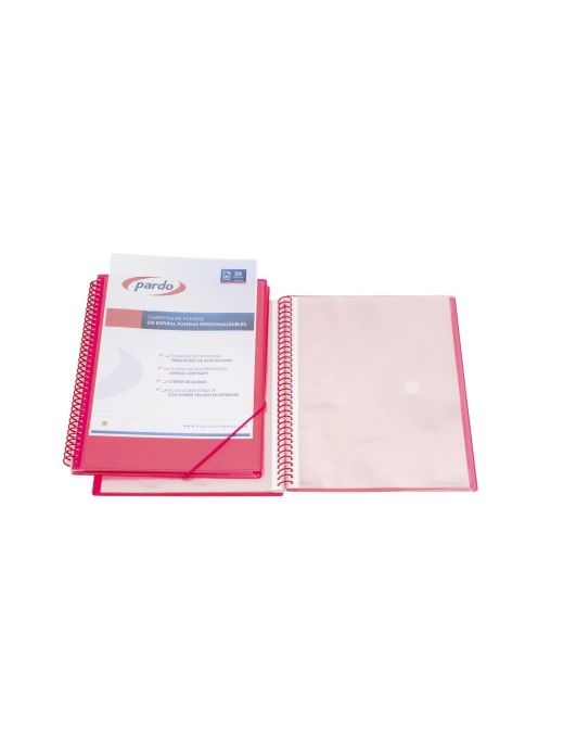 CARPETA ESPIRAL 40 FUNDAS PERS. GOMAS PARDO
