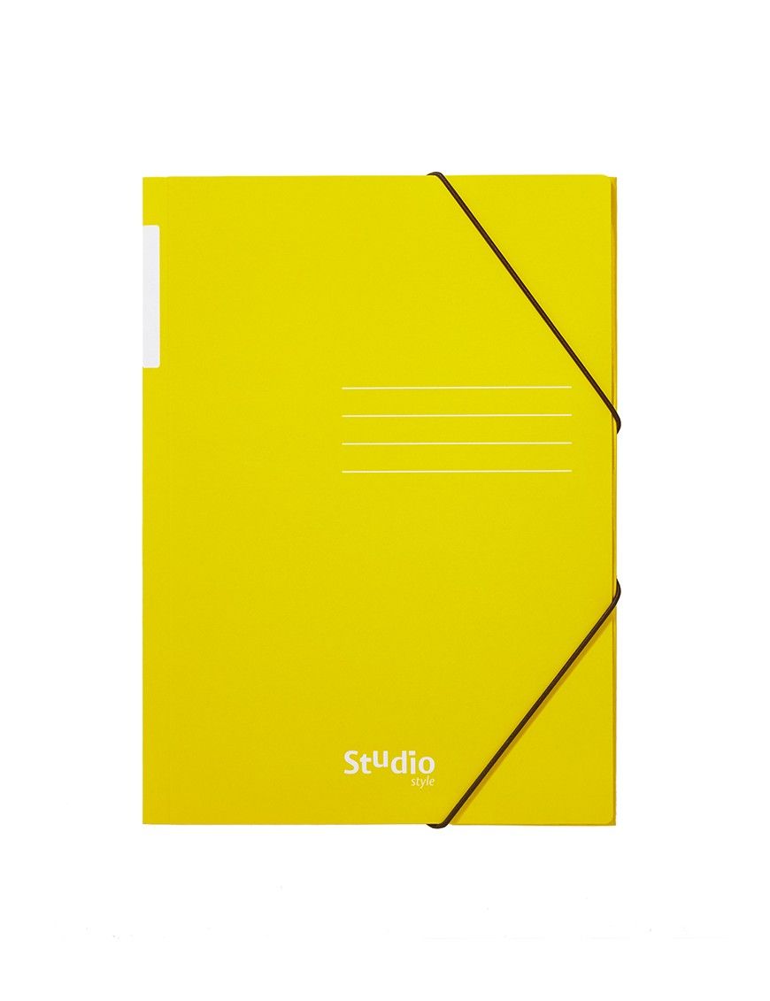 CARPETA GOMAS SOLAPAS STUDIO CARTON AMARILLO