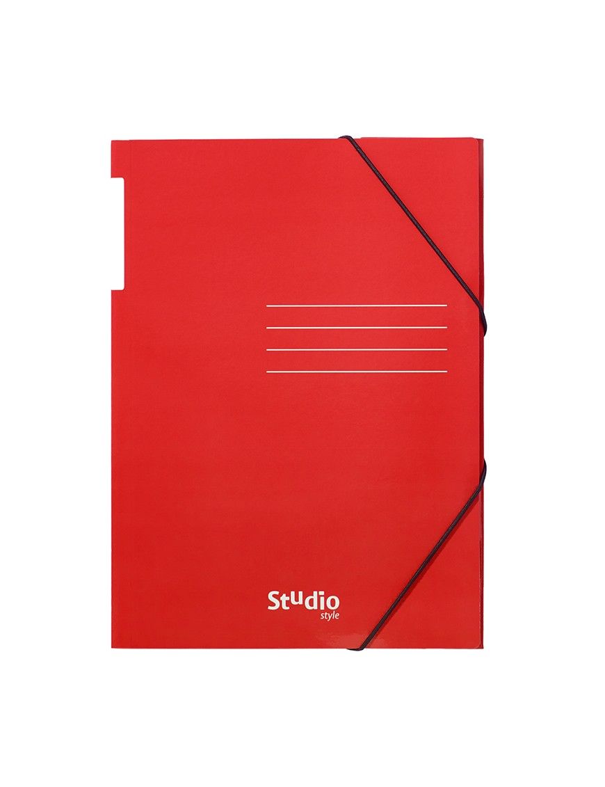 CARPETA GOMAS SOLAPAS ROJO STUDIO PARDO 9256