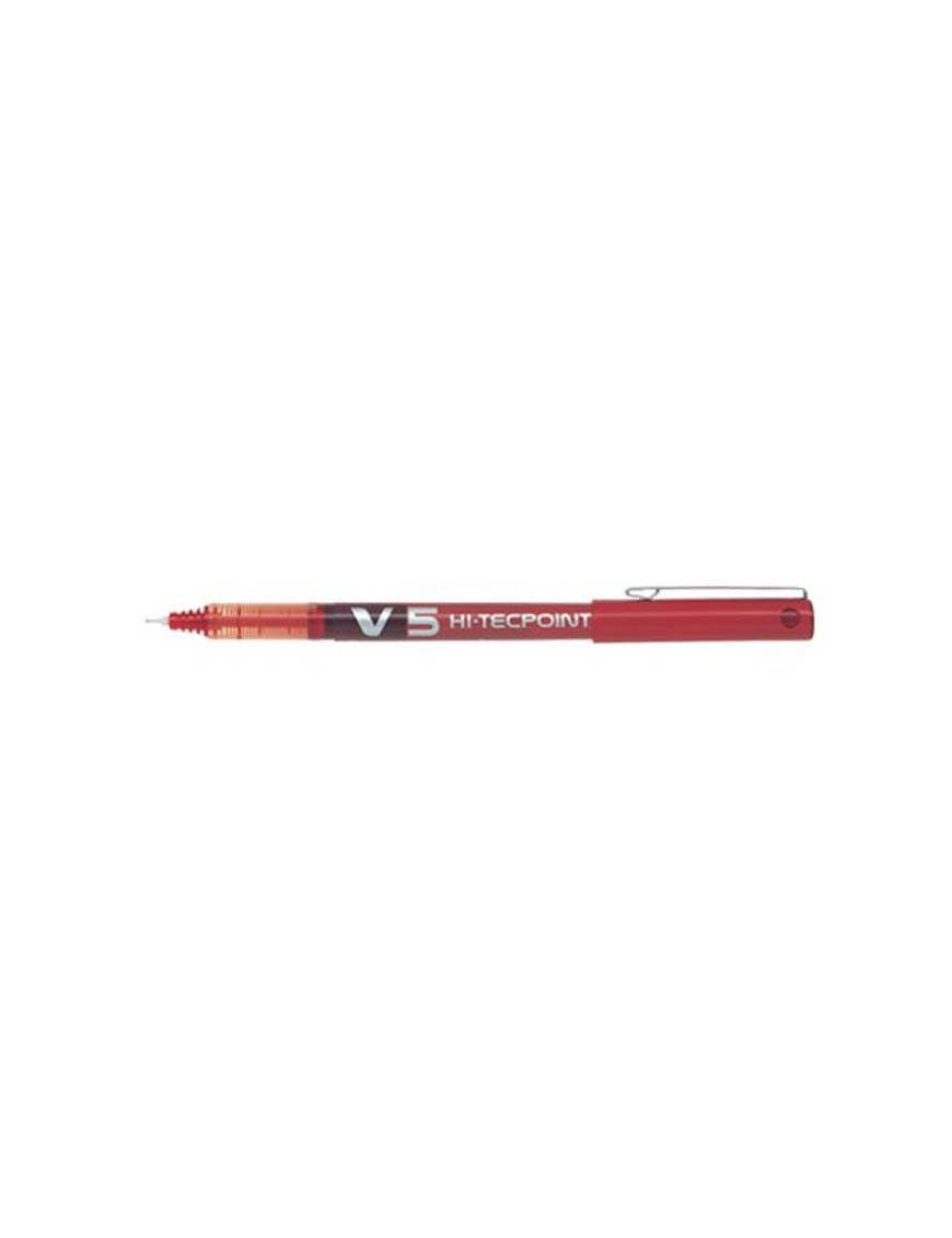 ROLLER PILOT V5 HI-TECPOINT ROJO 0,5 MM.