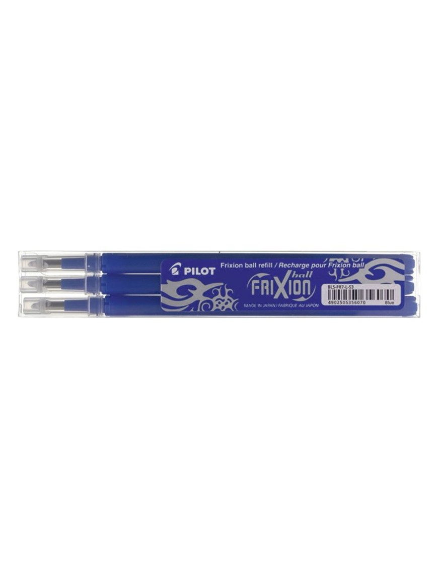 RECAMBIO PILOT FRIXION BALL AZUL C 3UDS.