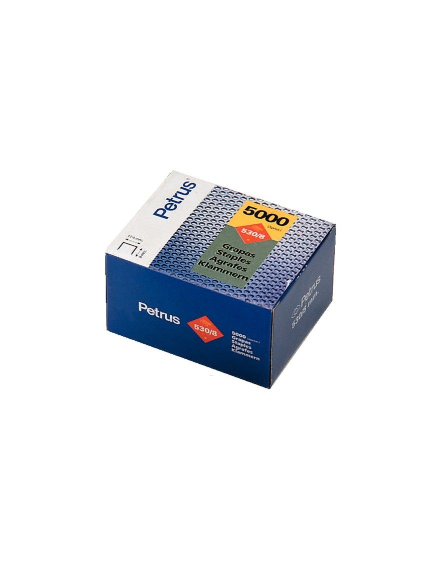 CAJA DE 5000 GRAPAS CLAVADORA PETRUS 530/8