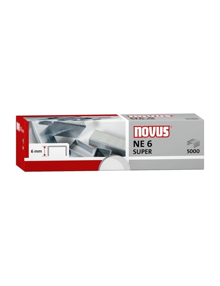 CAJA DE 5000 GRAPAS 26/6 NOVUS NE 6 SUPER
