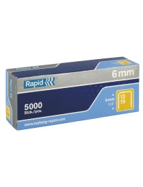 CAJA DE 5000 GRAPAS RAPID 13/6 GALVANIZADA