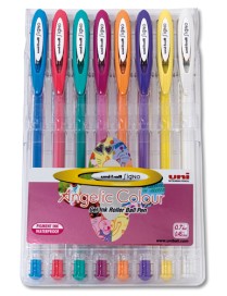 BOLIGRAFO UNI-BALL UM-120 SPARKING PACK 8 COLORES