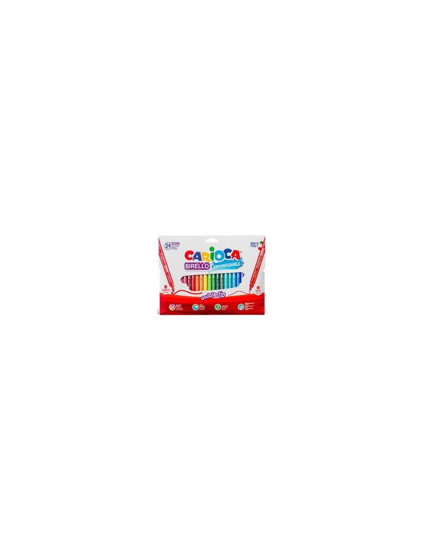 ROTULADOR CARIOCA BIRELLO C/24 2 PUNTAS