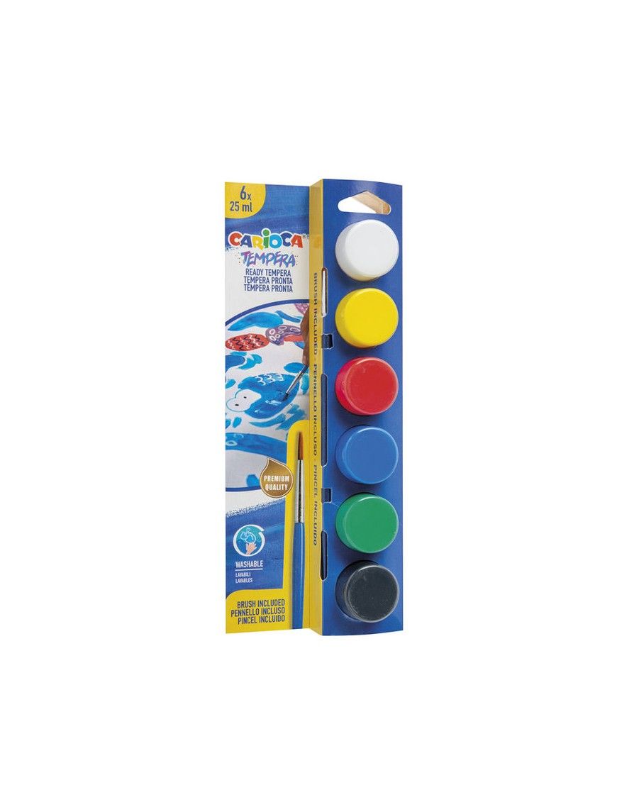TEMPERA BOTE 25ML SURTIDO 6 UDS CARIOCA