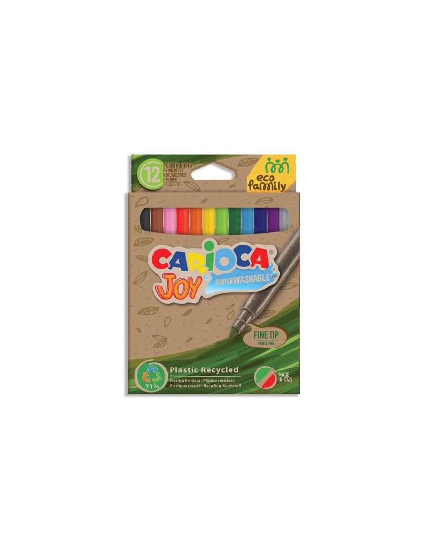 ROTULADOR ECOLOGICO FINO JOY DE 12 CARIOCA