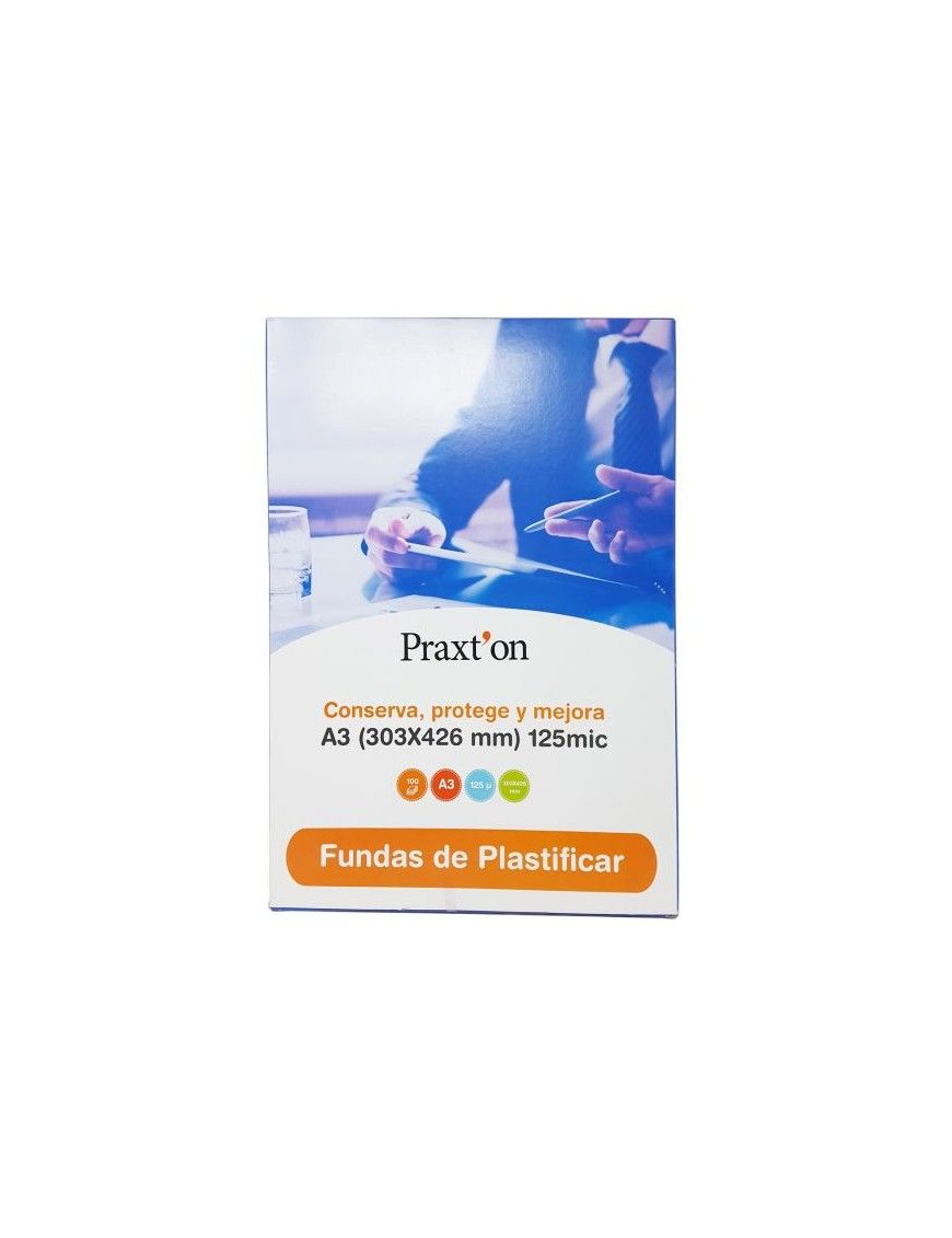 FUNDA PLASTIFICAR 303X426 (A3) 125 MICRAS PRAXTON