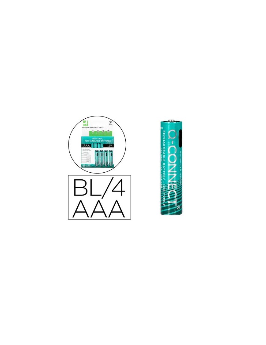 PILA AAA RECARGABLE USB-C BLISTER 4 PILAS