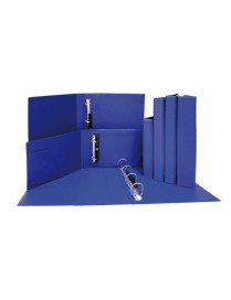 CARPETA 2 ANILLAS Fº 25 MM. MIXTAS AZUL GRAFOPLAS