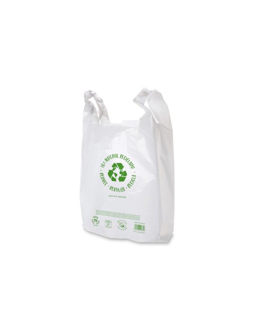 BOLSA CAMISETA 35X50 70% RECICLADO. 1 KILO