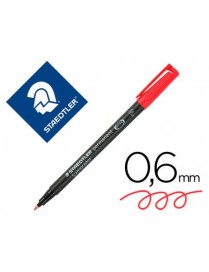 ROTULADOR STAEDTLER LUMOCOLOR F-318 ROJO.