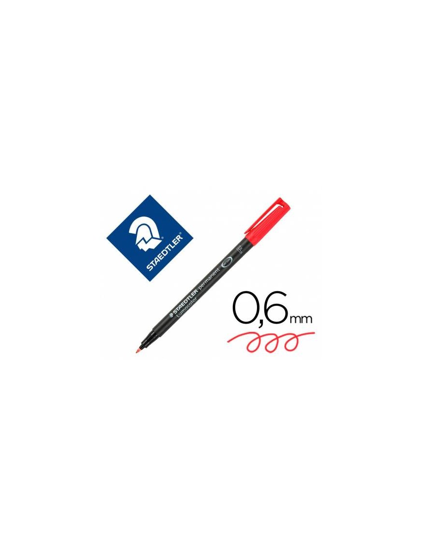 ROTULADOR STAEDTLER LUMOCOLOR F-318 ROJO.