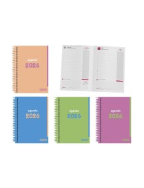 AGENDA ESPIRAL NEON COLOR LISO ESPIRAL