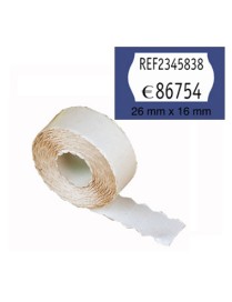 ROLLO 1000 ETIQUETAS ONDA 26X16 BLANCA REMOVIBLE