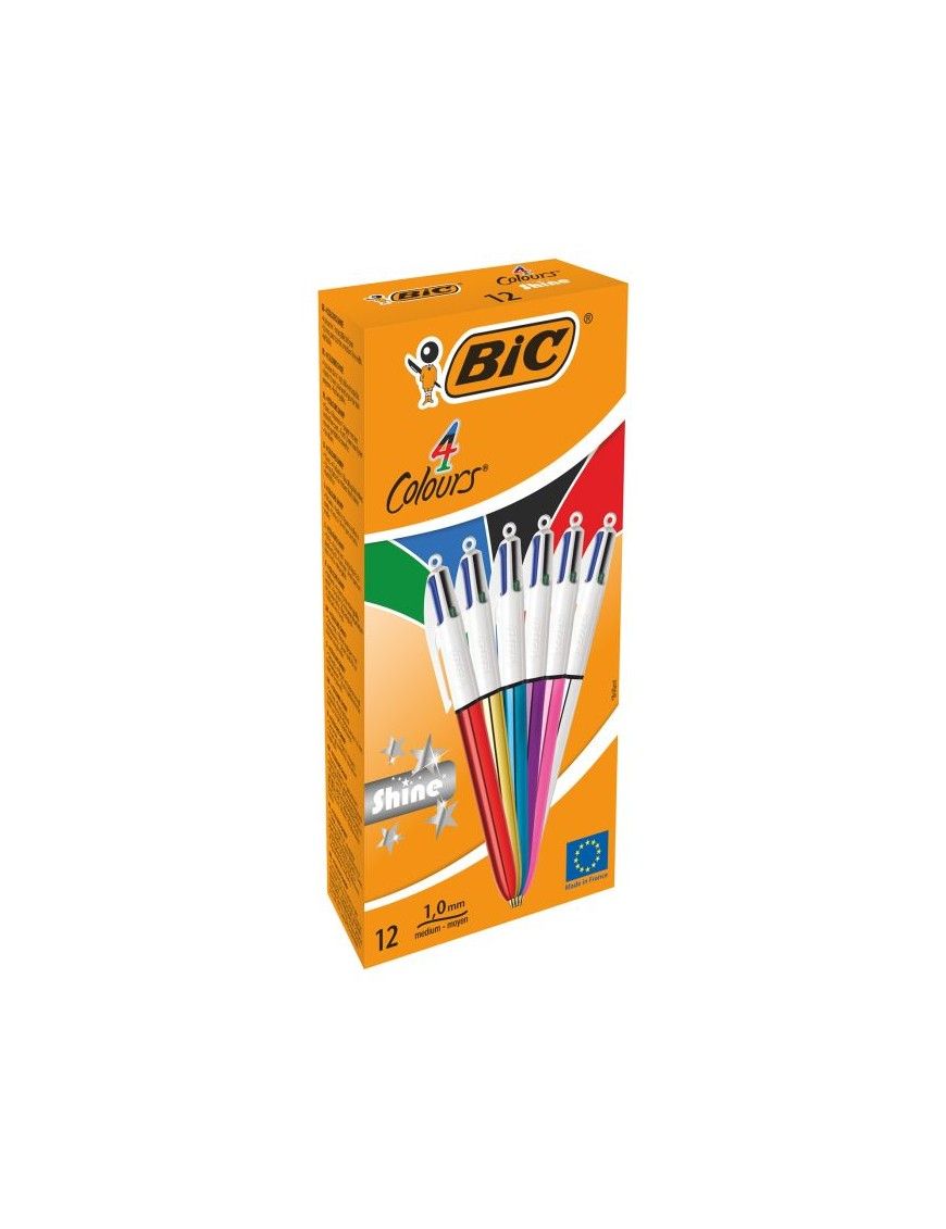 BOLIGRAFO BIC 4 COLORES SHINE METAL SURTI