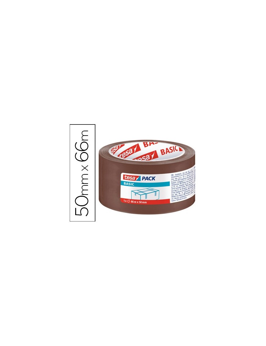 CINTA DE EMBALAR TESA BASIC ACRIL 66X50 MARRON