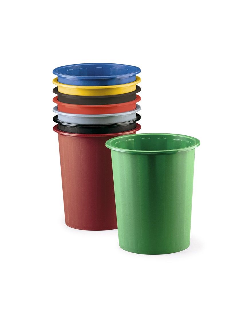 PAPELERA PLASTICO AZUL CAPACIDAD 14 LITROS FAIBO
