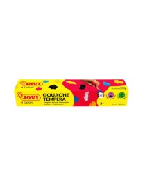 TEMPERA JOVI 5 BOTES 35 ML SURTIDO+PINCEL.