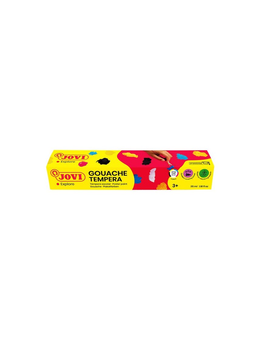 TEMPERA JOVI 5 BOTES 35 ML SURTIDO+PINCEL.