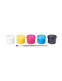 TEMPERA JOVI 5 BOTES 35 ML SURTIDO+PINCEL.