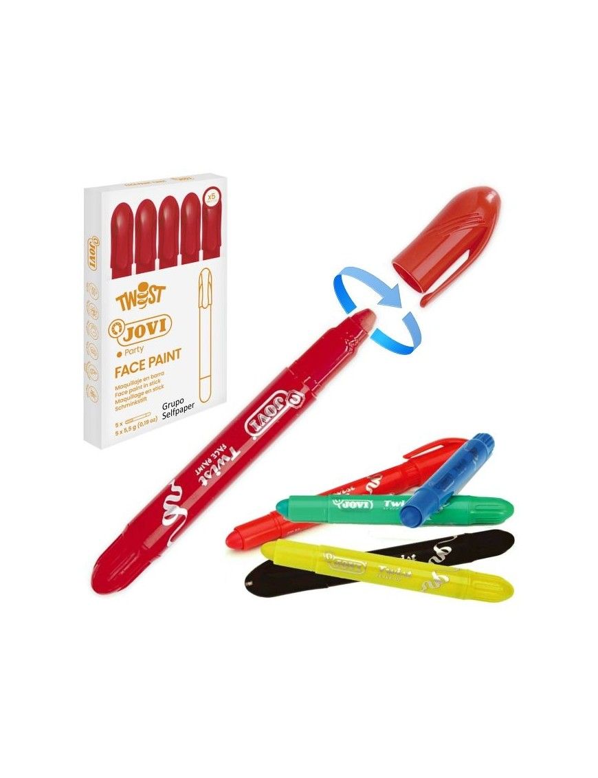 MAQUILLAJE CAJA 5 TWIST FACE JOVI ROJO