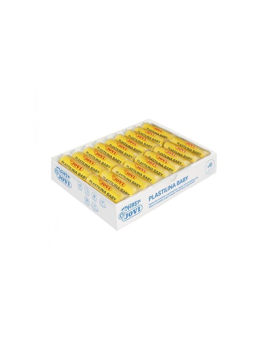 CAJA 18 UNID. PLASTILINA BABY AMARILLO