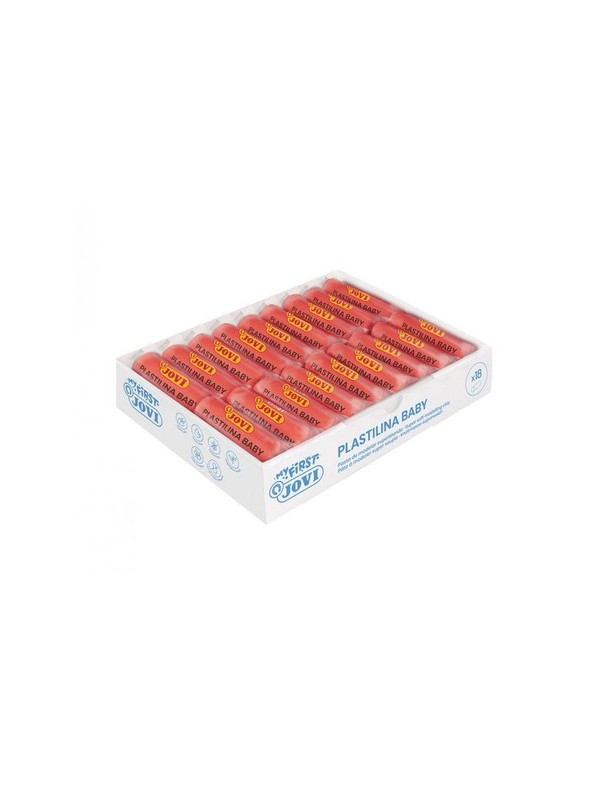 CAJA 18 UNID. PLASTILINA BABY ROJO