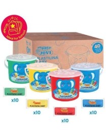 PLASTILINA BABY 4 BOTES ESOLARES 10X4 PASTILLAS