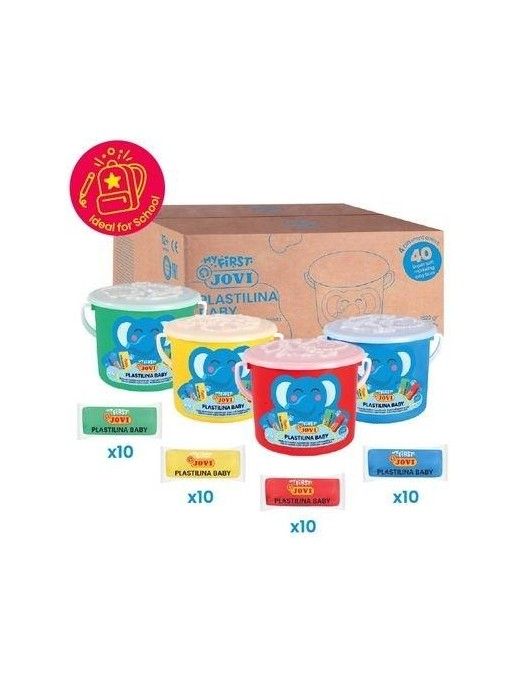 PLASTILINA BABY 4 BOTES ESOLARES 10X4 PASTILLAS