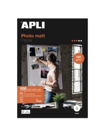 PAPEL APLI FOTO MATE 120 GR BOLSA 100 HOJAS