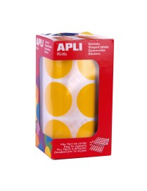 ROLLO GOMET CIRCULOS GRANDES AMARILLO 33MM
